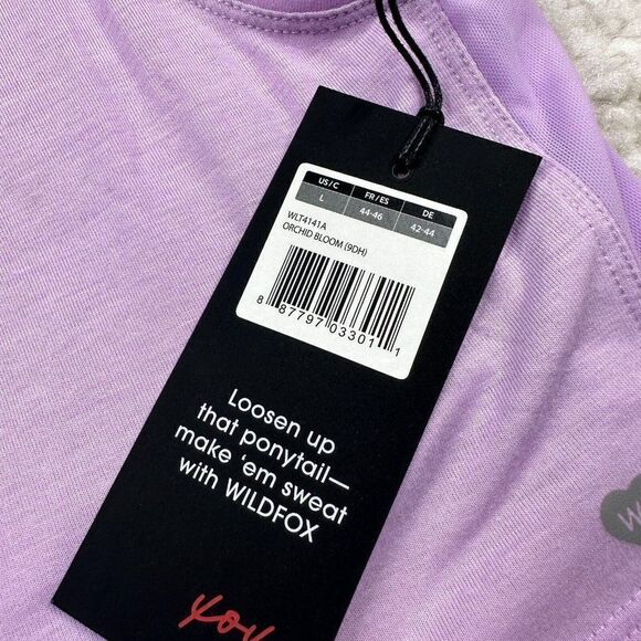 Wildfox Sweat Corrinne Crop Tank Purple Orchid Bloom NEW - Picture 6 of 10
